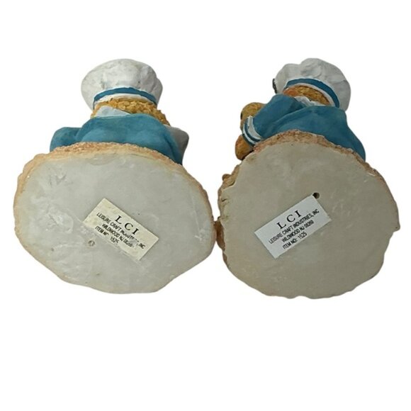 Sailor Bears Nautical Vintage Figurines Coastal Blue White 2 Pieces Collectible - Picture 2 of 16